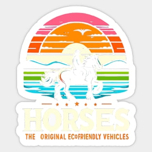 horses the original eco friendly vehicles Sticker